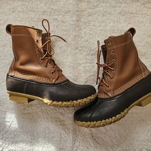 L.L. Bean Boots Brown and Black Rain Boots
